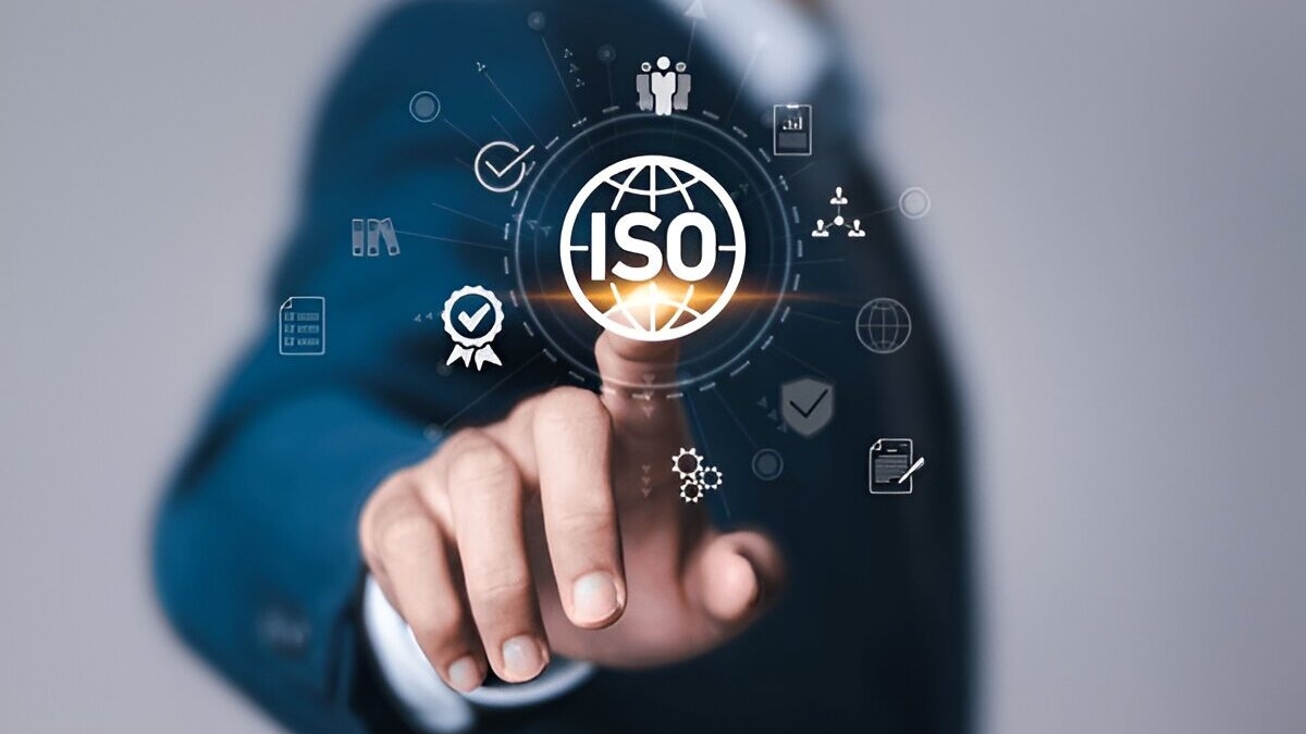 Understanding Safety & PPE Standards for Workplace Safety A professional man assessing quality and standard graphical elements for Safety and PPE Equipment.