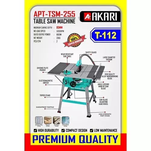 Akari APT-TSM-255 Table Saw Machine 2