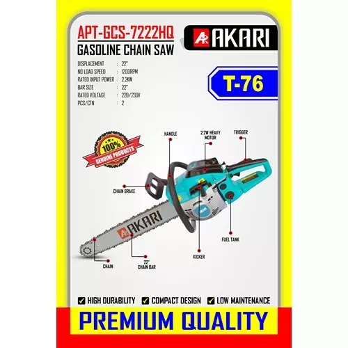 Akari APT-GCS-7222HQ Gasoline Chain Saw 2