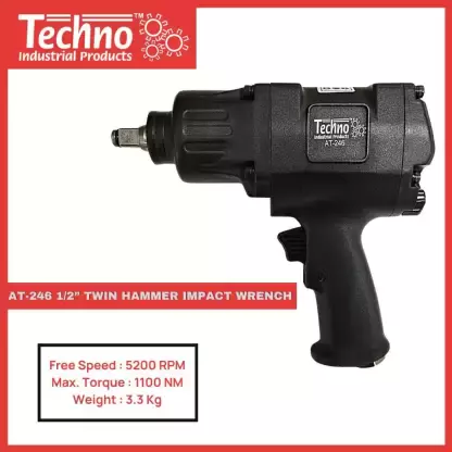 Techno AT 246 Professional 3/4" Air Impact Wrench (5200 RPM, 1100 Nm Torque) 2