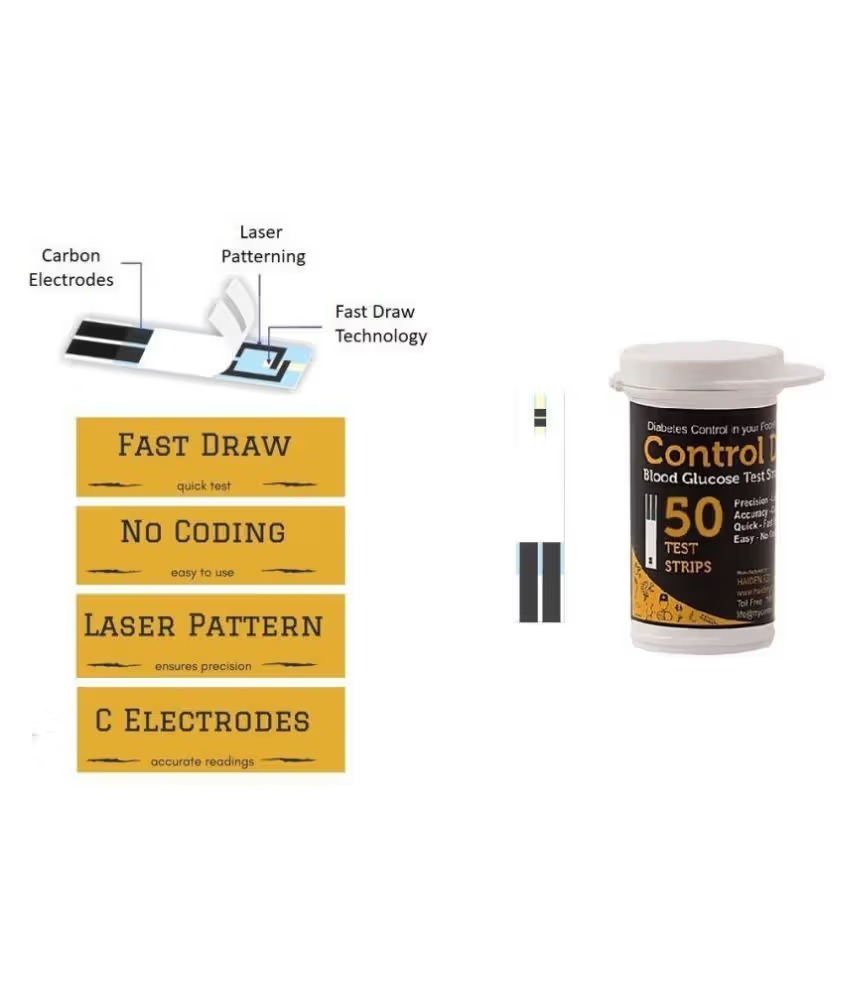 Control D Test Strips, 50 Count (Black) for Control D Glucometer only (Cntrol d -50) 3