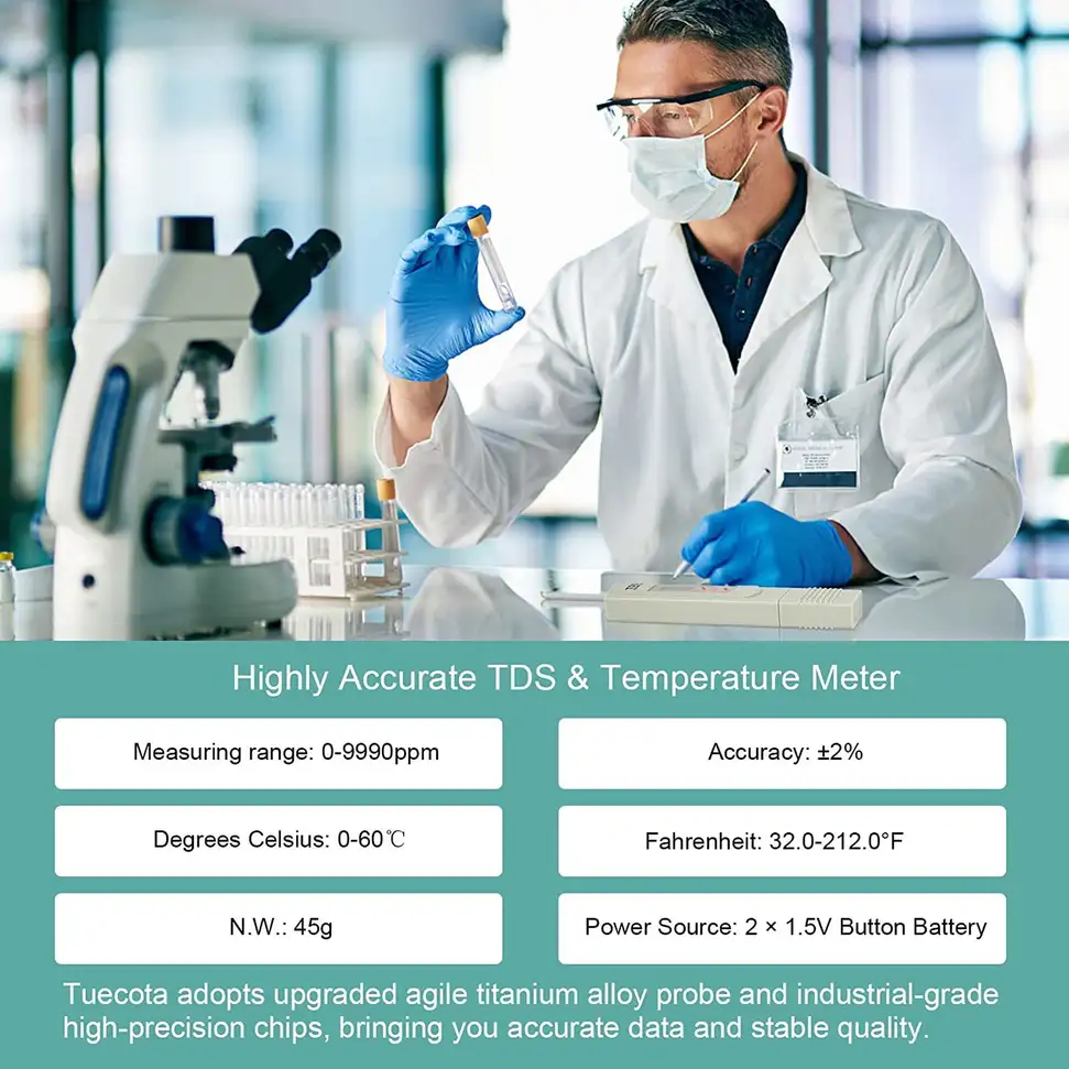 ACU-CHECK Digital TDS Meter Water Tester, PPM Water Quality Tester Measuring Range 0-9999ppm,( TDS_Meter_1) 3
