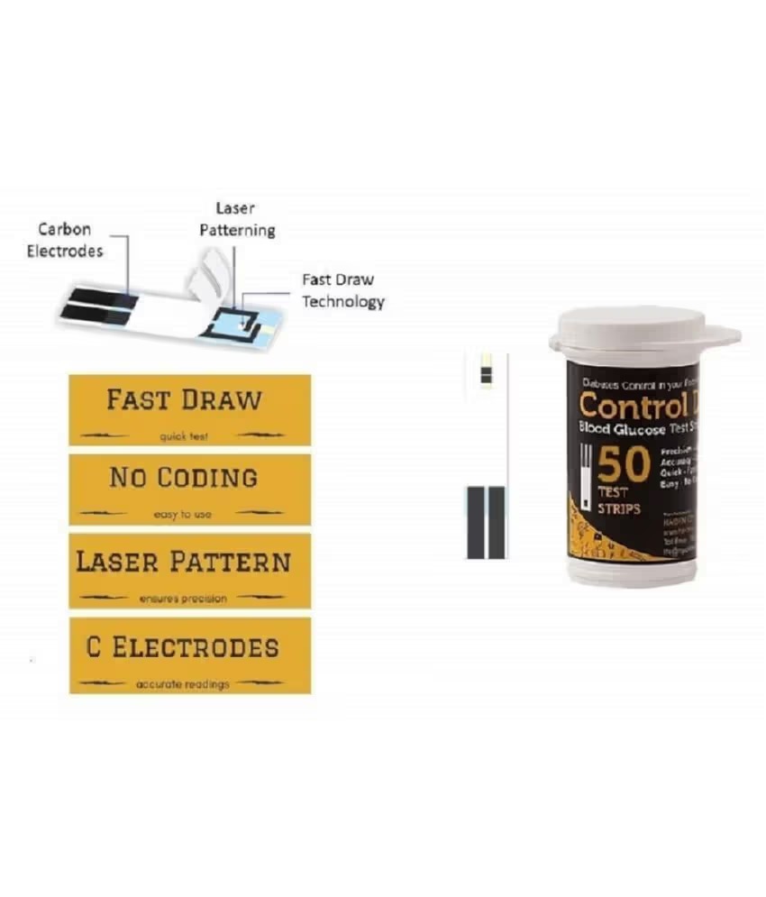 Control D Test Strips, 50 Count (Black) for Control D Glucometer only (Cntrol d -50) 3