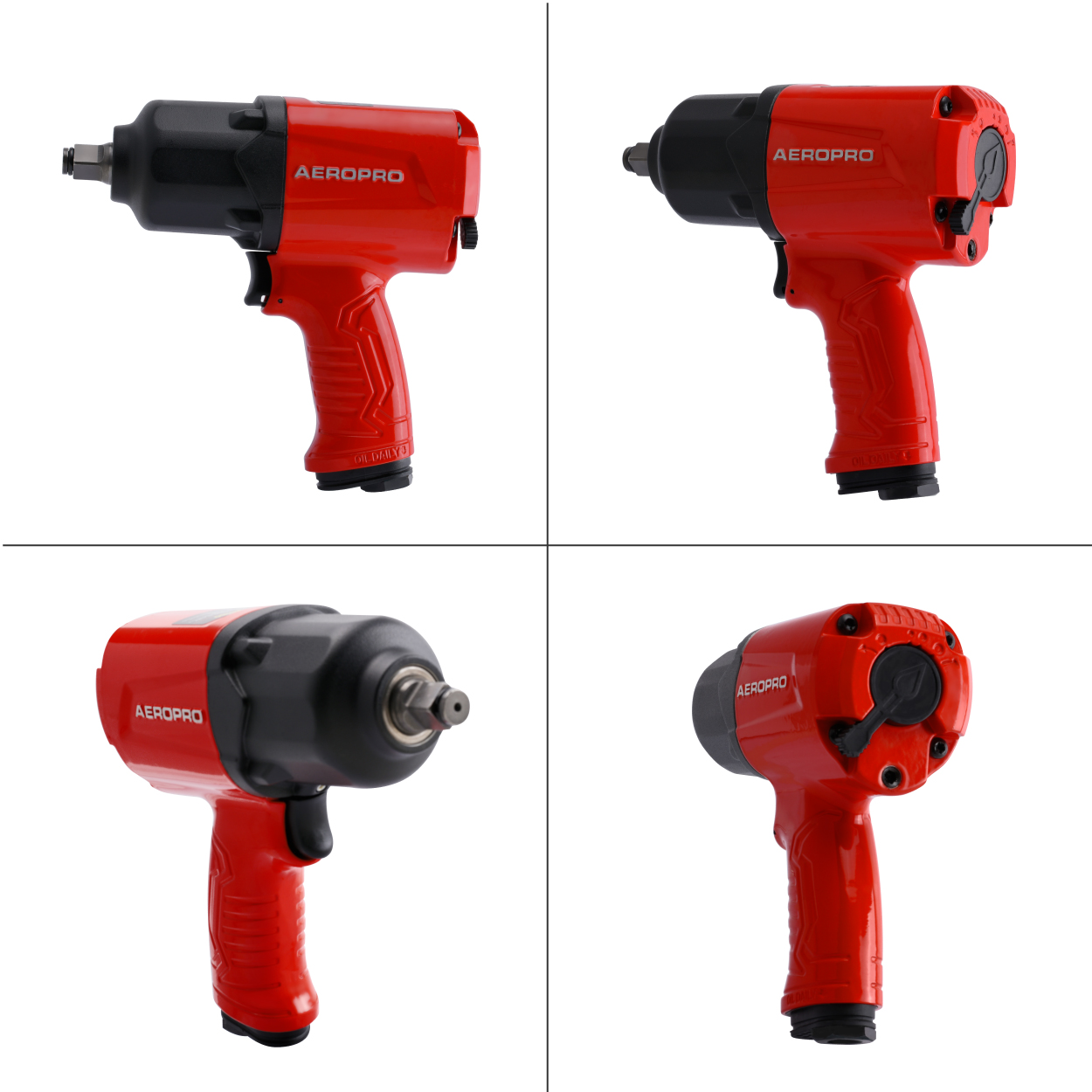 Aeropro A-398 Heavy Duty 1/2" Twin Hammer Air-Powered Impact Wrench (1100 Nm Torque) 3