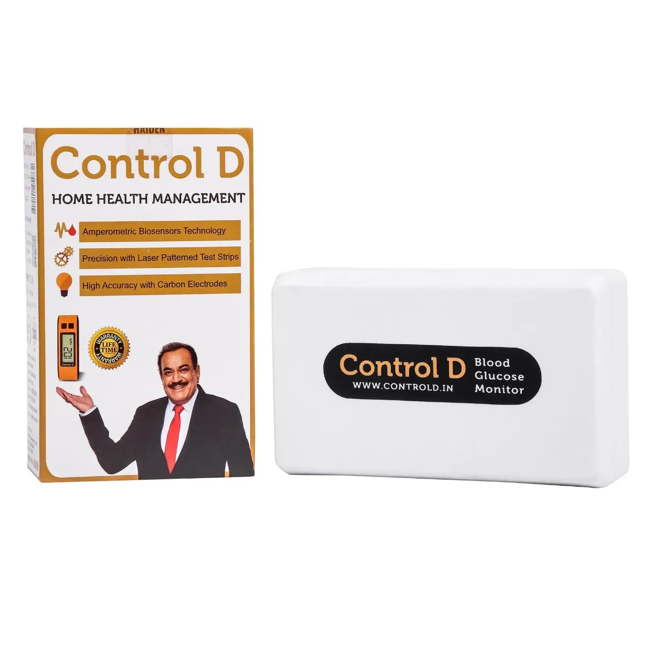 Control D Blood Glucose Monitor (Pack of 25 Strips, Black)( Cntrold-metr25) 2