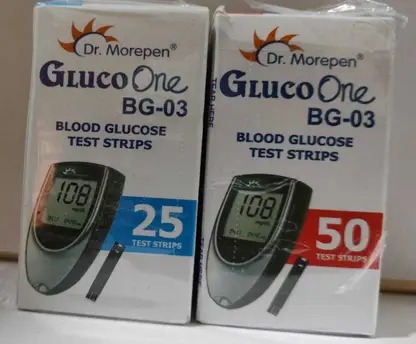 Dr. Morepen BG03 Glucometer & 50 Sugar Test Strips (Morepen-meter with50) 2