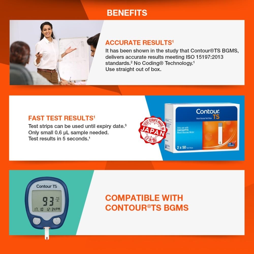Bayer Contour Ts , 50 Sugar Test Strips (Contorts-50) 3