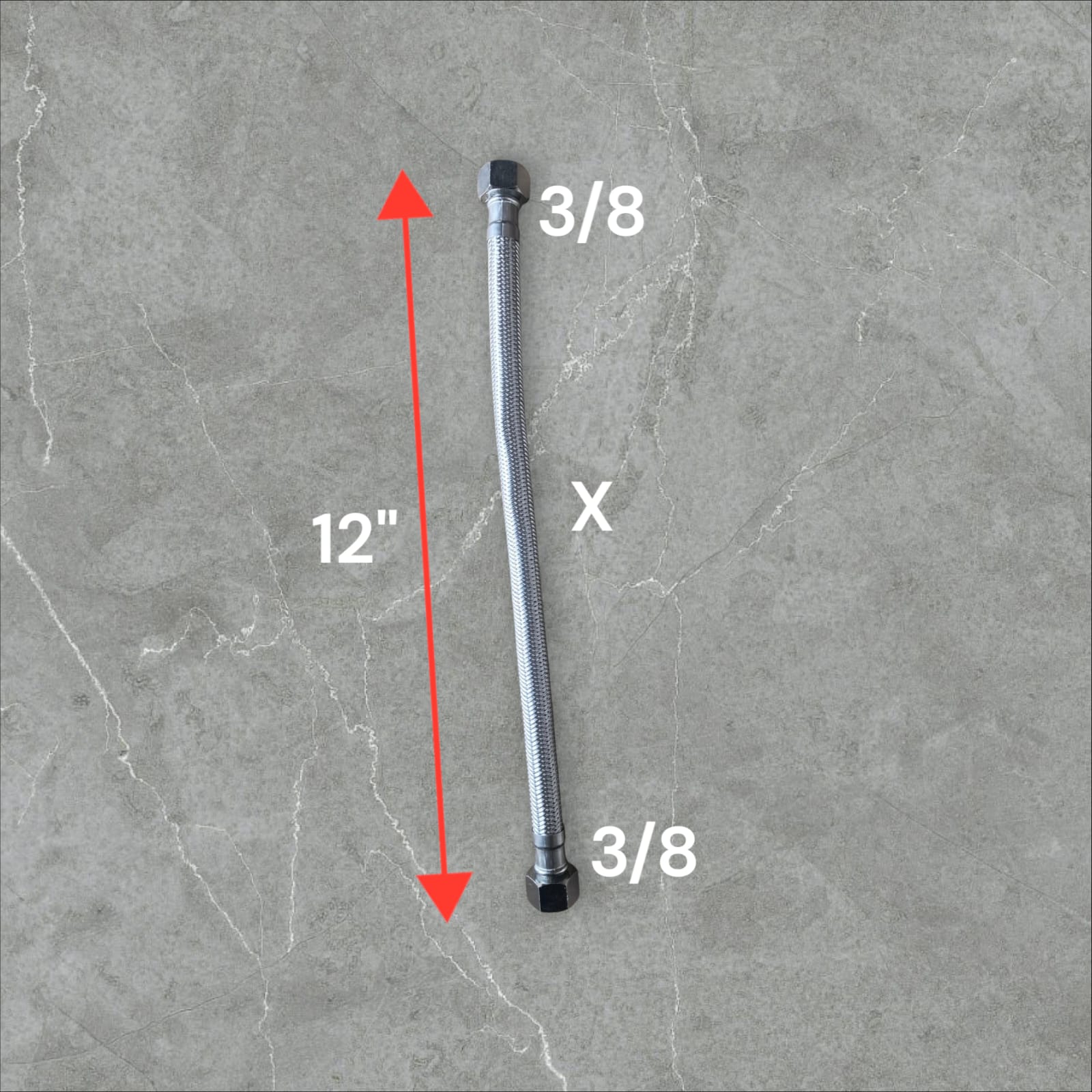 Dikshaware SS-304 Grade, Replacement 12-INCH Conne(Connection Pipe 3/8 ) 2