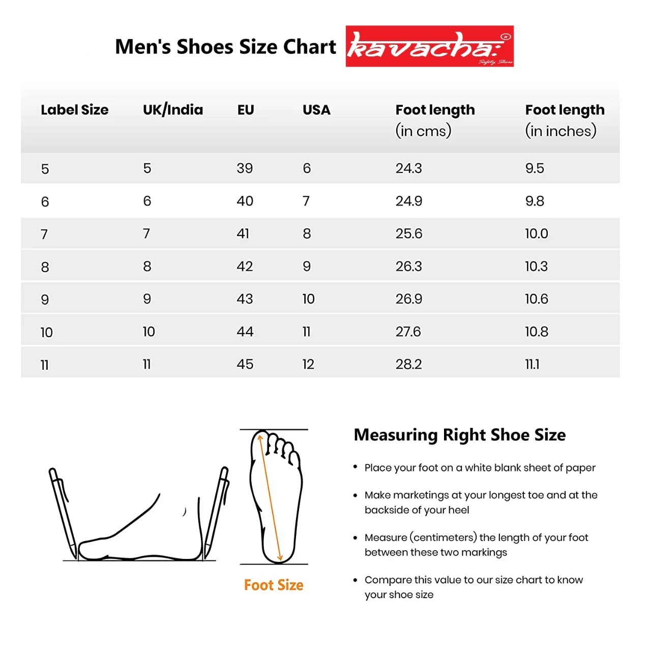 Kavacha S47 Leather Steel Toe Safety Shoes (s47)(Size-6) 2