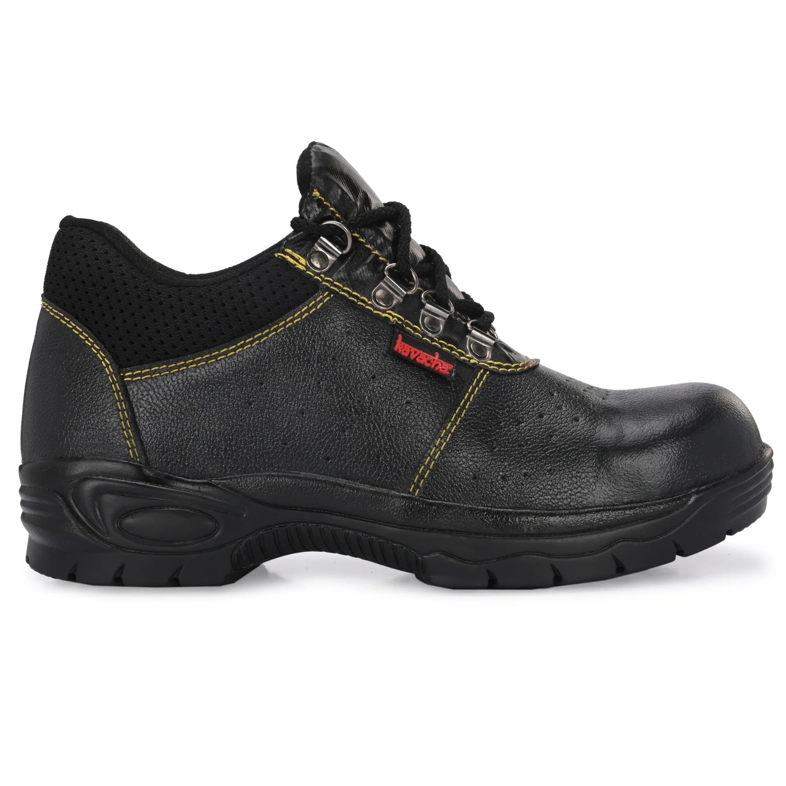 Kavacha Steel Toe Safety Shoe , Pure Leather Upper and Airmix Sole (s137)(Size-7) 2