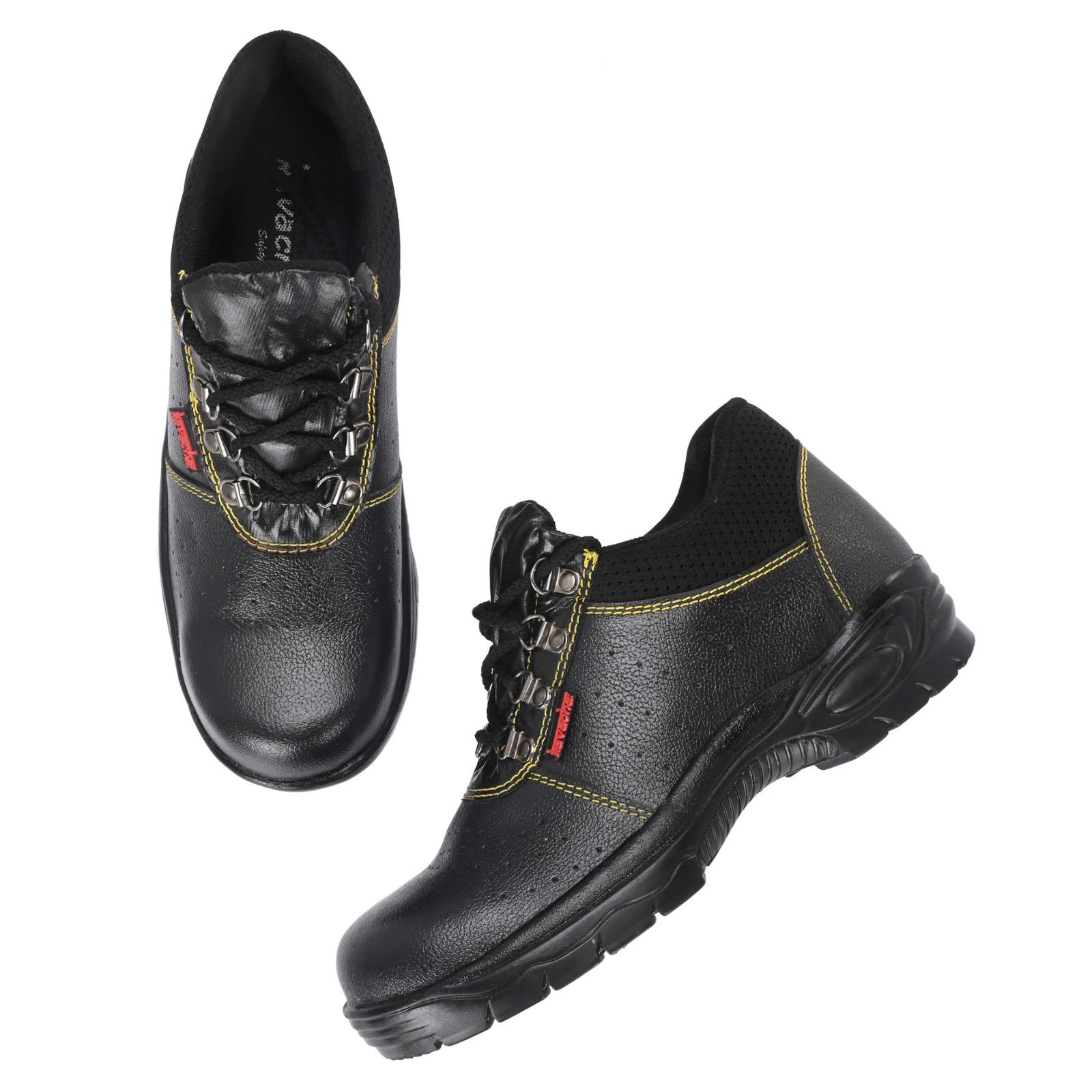 Kavacha Steel Toe Safety Shoe , Pure Leather Upper and Airmix Sole (s137)(Size-10) 3