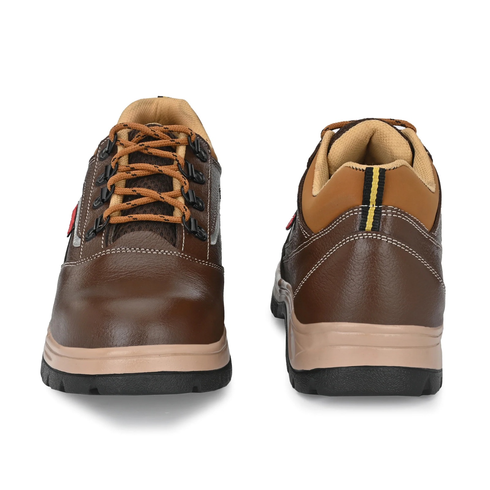 Kavacha Pure Leather Steel Toe Safety Shoe, (Brown) (S122)( SIZE 8) 3