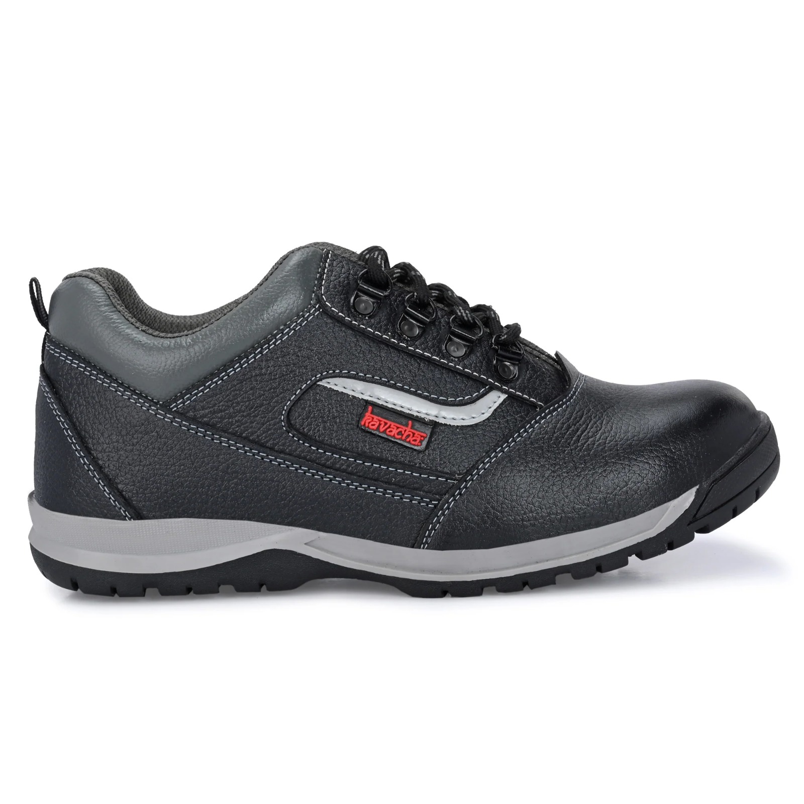 Kavacha Steel Toe Safety Shoe , Pure Leather Upper and Foam Comfort & TPR Sole (S223)(SIZE 8) 3