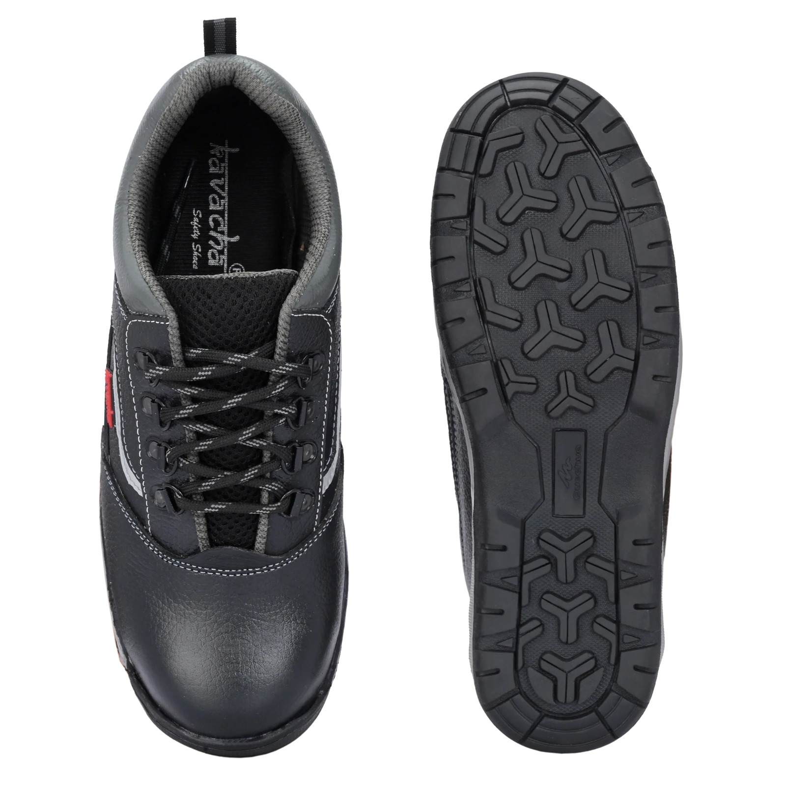 Kavacha Steel Toe Safety Shoe , Pure Leather Upper and Foam Comfort & TPR Sole (S223)(SIZE 11) 2