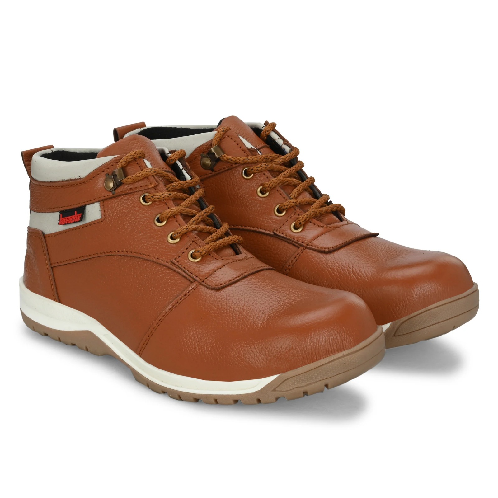 Kavacha Steel Toe Safety Shoe with Pure Leather Upper and Foam Comfort & TPR Sole (S247)(SIZE 6) 3