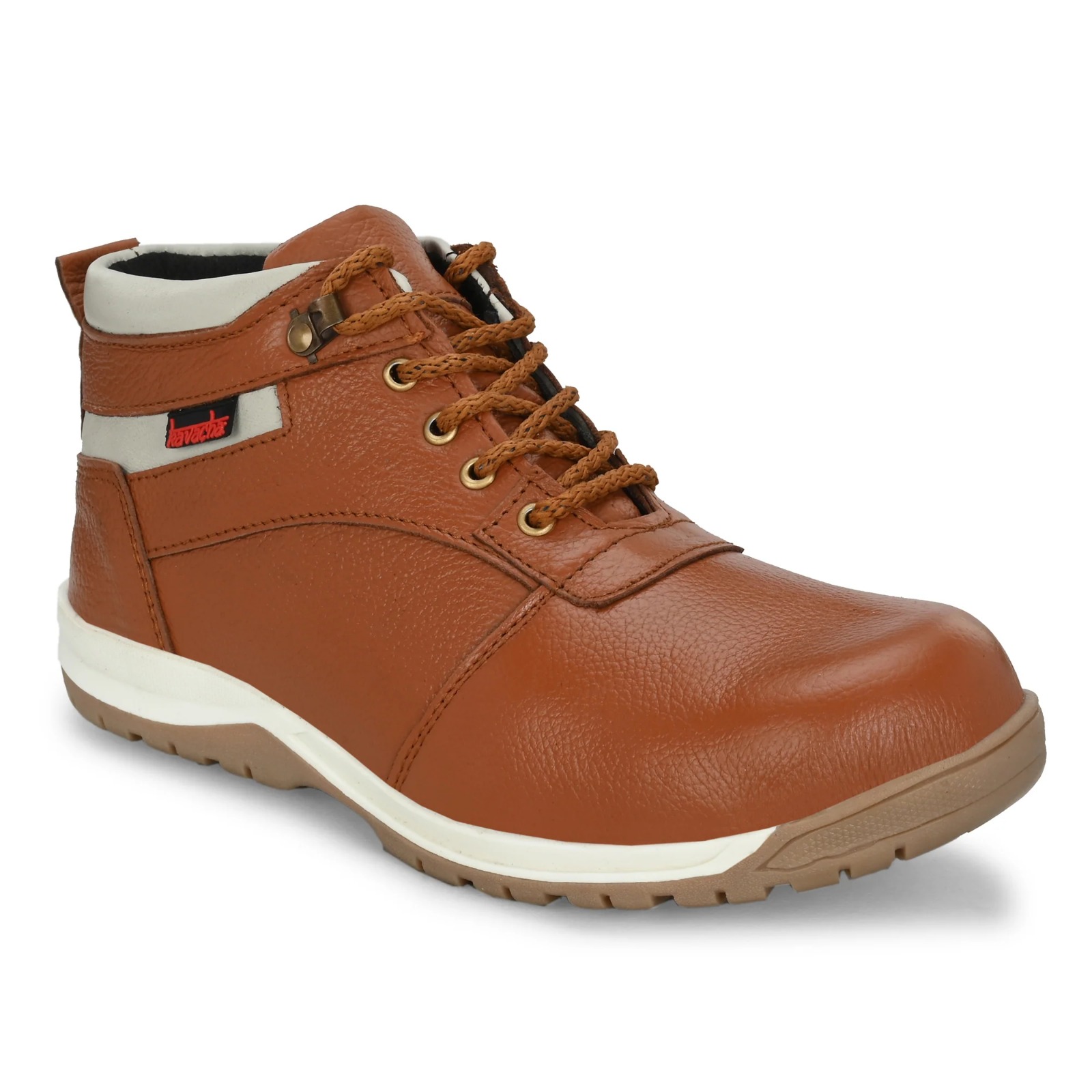 Kavacha Steel Toe Safety Shoe with Pure Leather Upper and Foam Comfort & TPR Sole (S247)(SIZE 7) 2