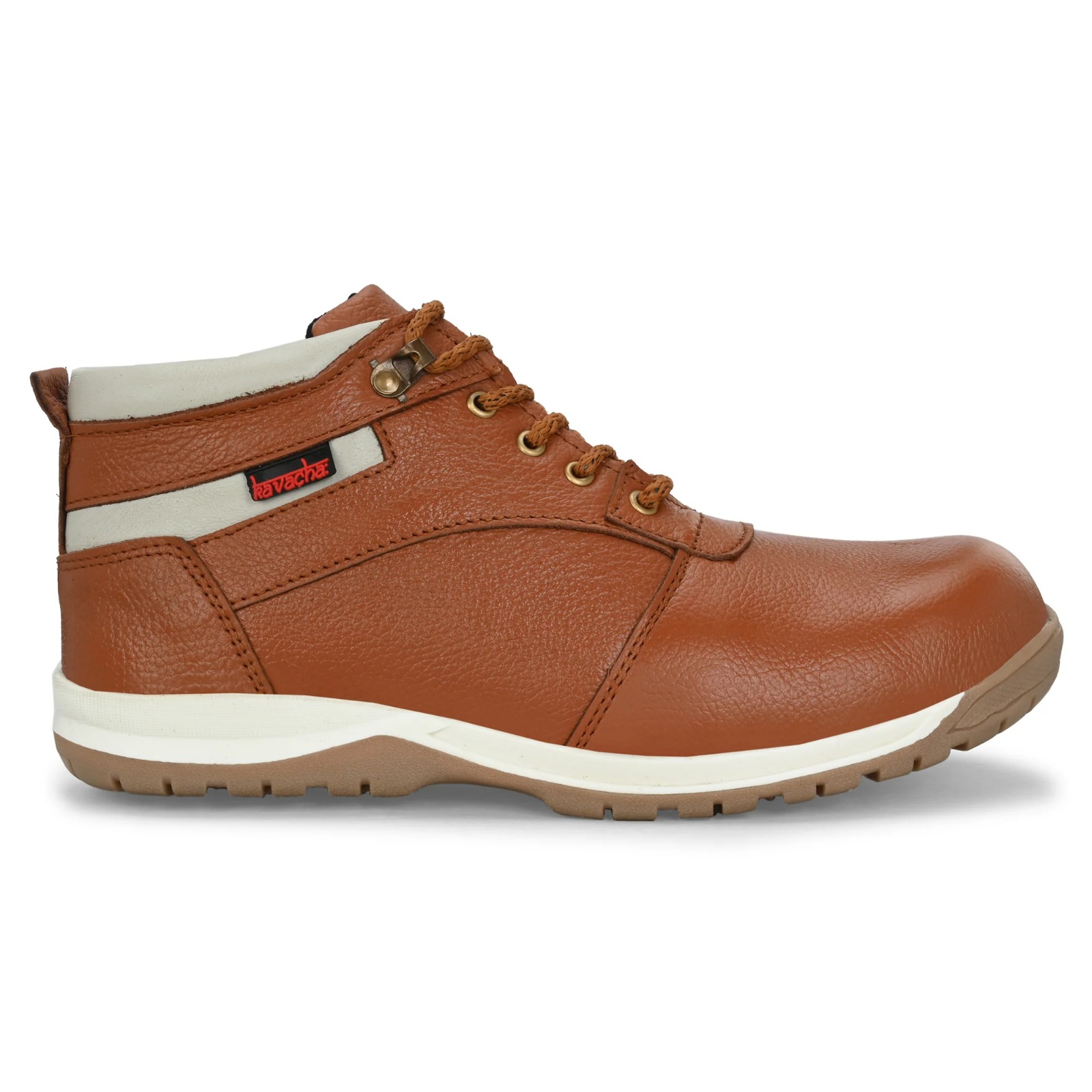 Kavacha Steel Toe Safety Shoe with Pure Leather Upper and Foam Comfort & TPR Sole (S247)(SIZE 7) 3