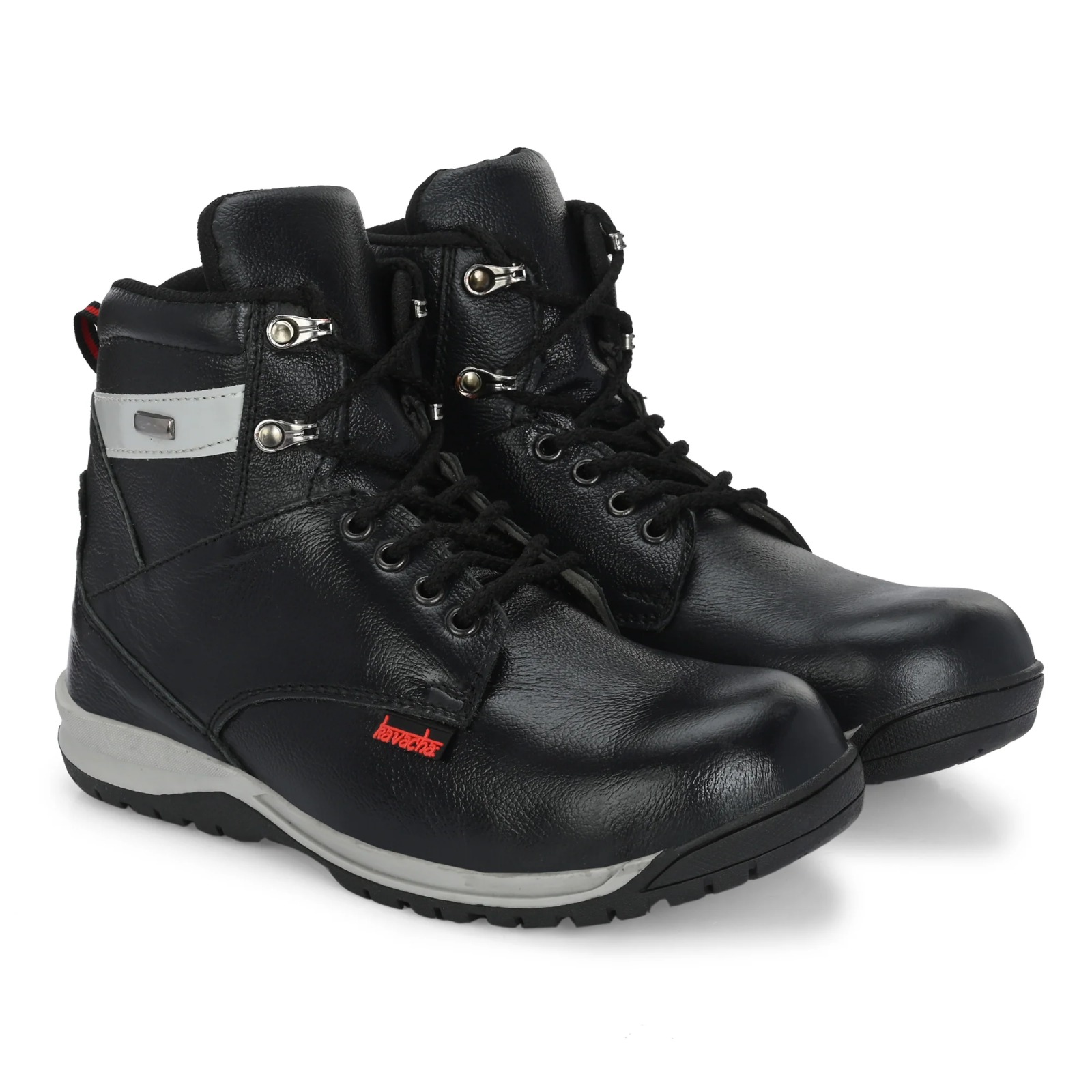 Kavacha Steel Toe Safety Shoe with Pure Leather Upper and Foam Comfort & TPR Sole (S219)(SIZE 8) 2