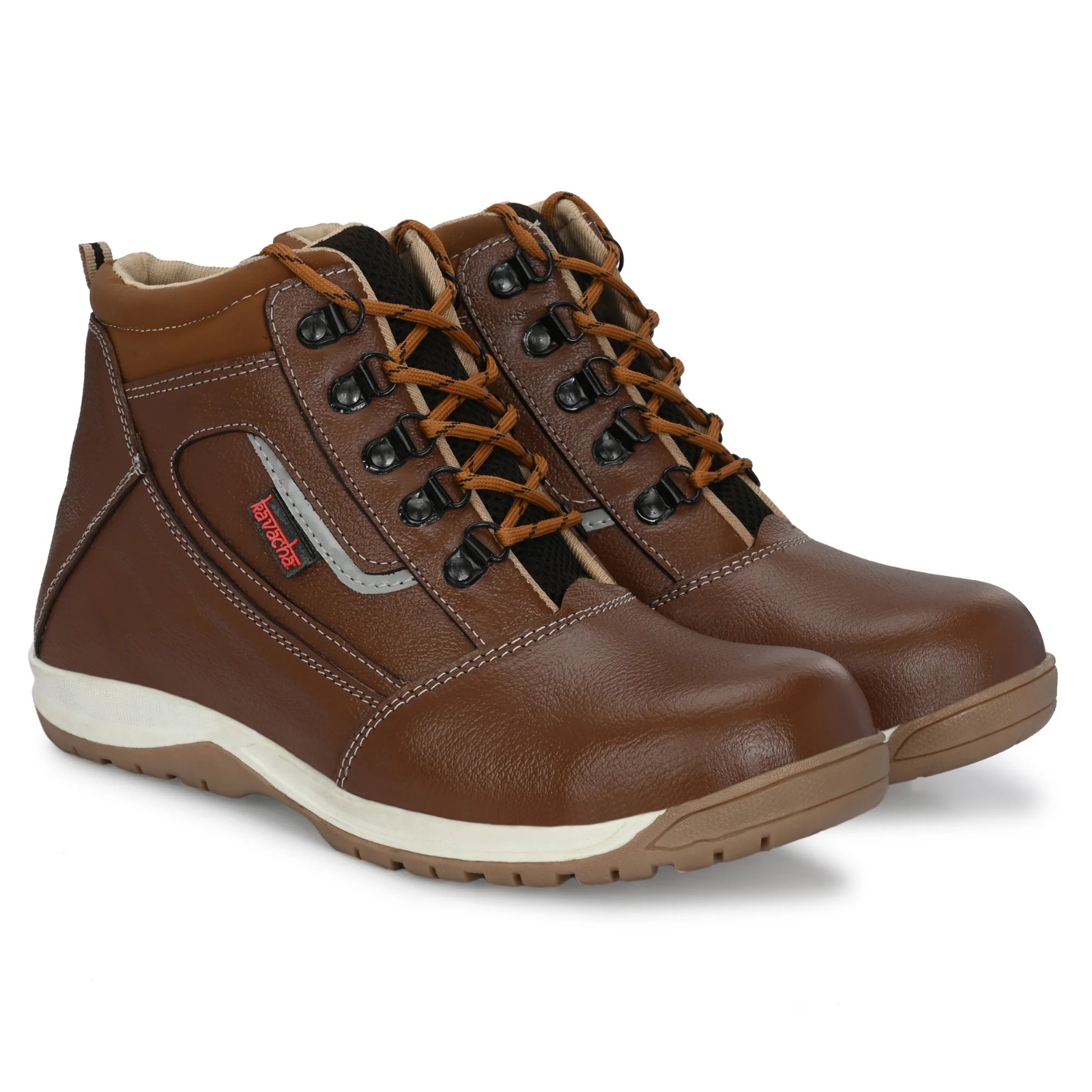 Kavacha Steel Toe Safety Shoe with Pure Leather Upper and Foam Comfort & TPR Sole (S220)(SIZE 9) 2
