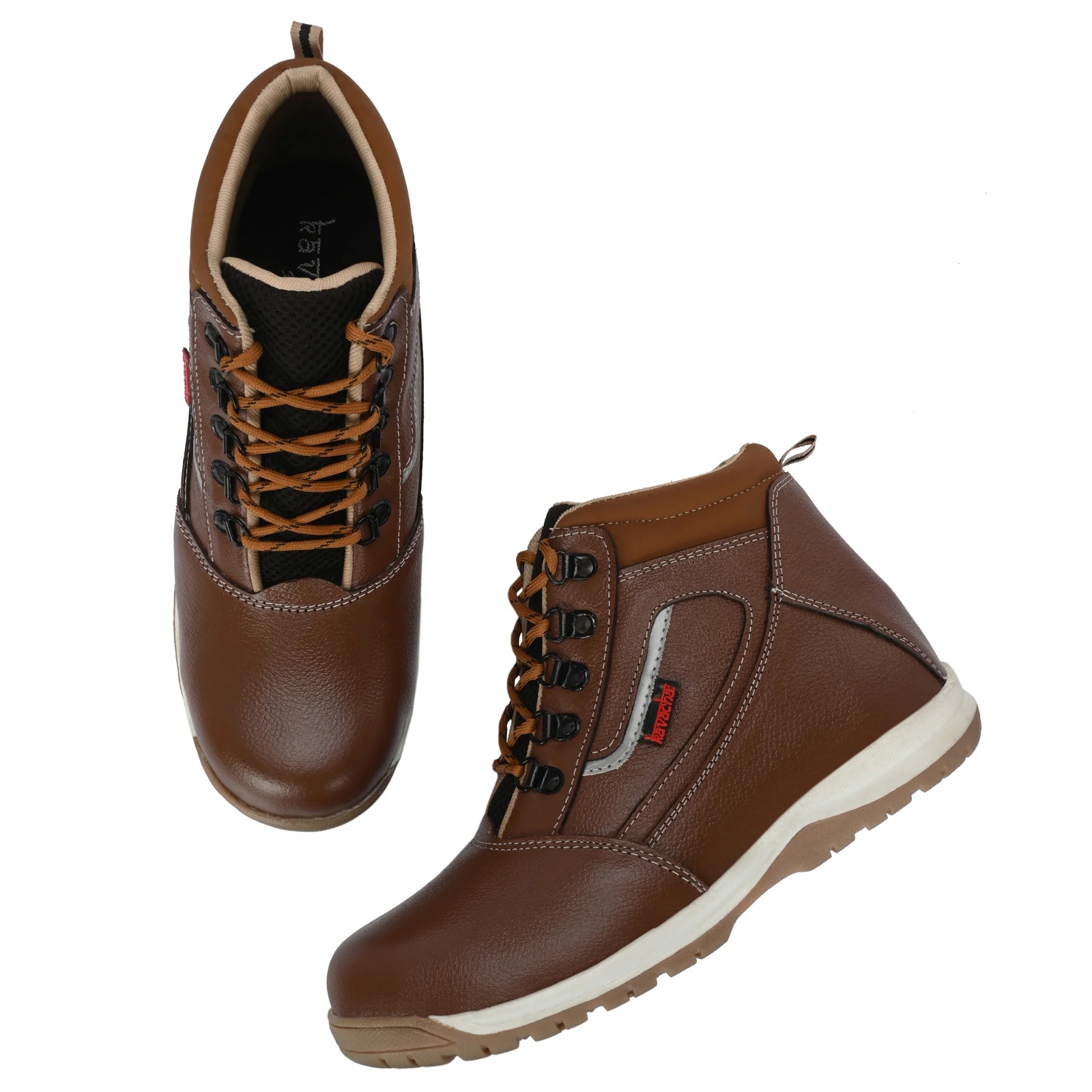Kavacha Steel Toe Safety Shoe with Pure Leather Upper and Foam Comfort & TPR Sole (S220)(SIZE 11) 3