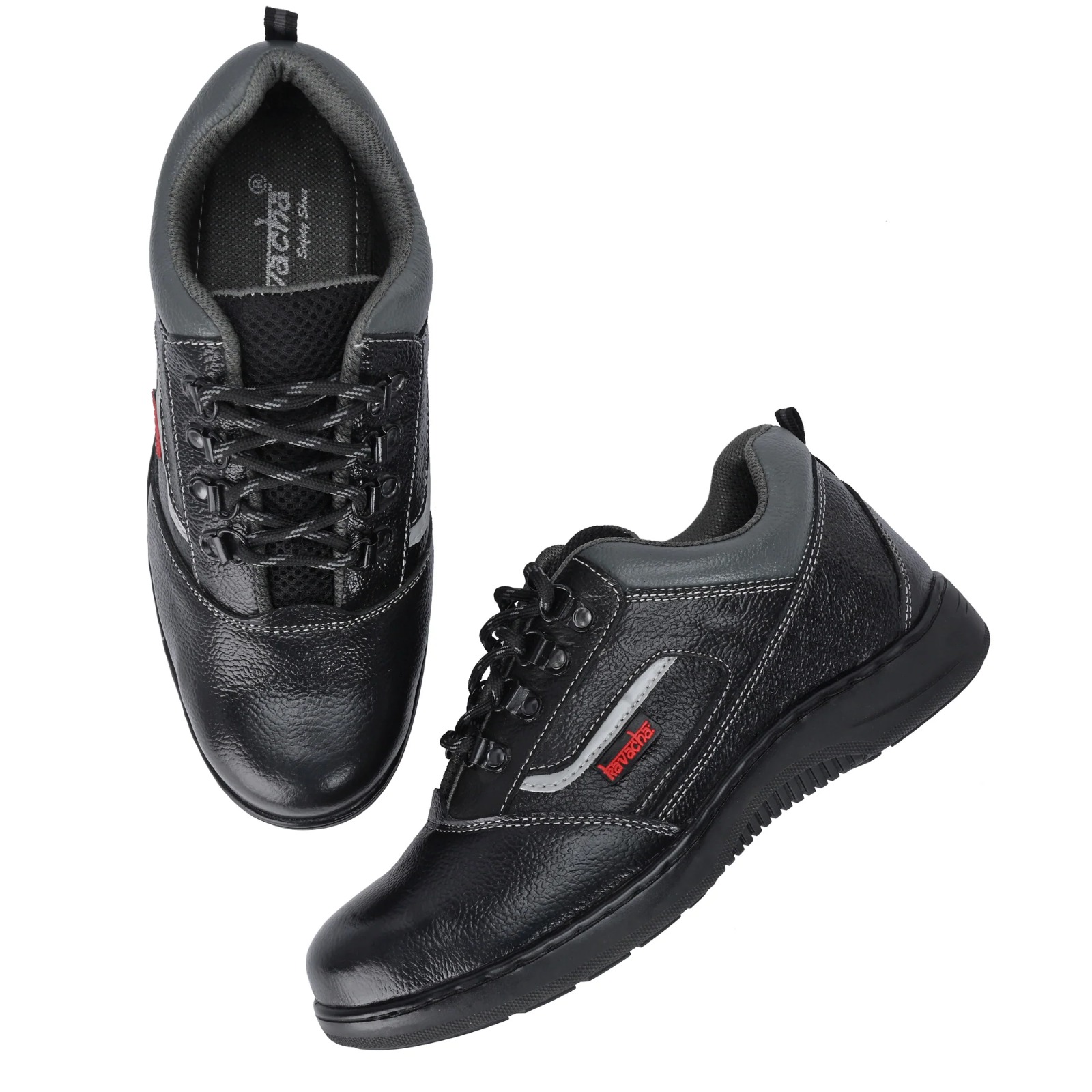 Kavacha Steel Toe Safety Shoe with Pure Leather Upper and Foam Comfort & Rubber Sole (S224)(SIZE 6) 5
