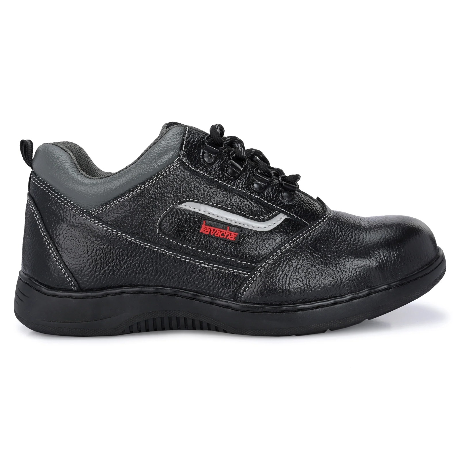 Kavacha Steel Toe Safety Shoe with Pure Leather Upper and Foam Comfort & Rubber Sole (S224)(SIZE 8) 3