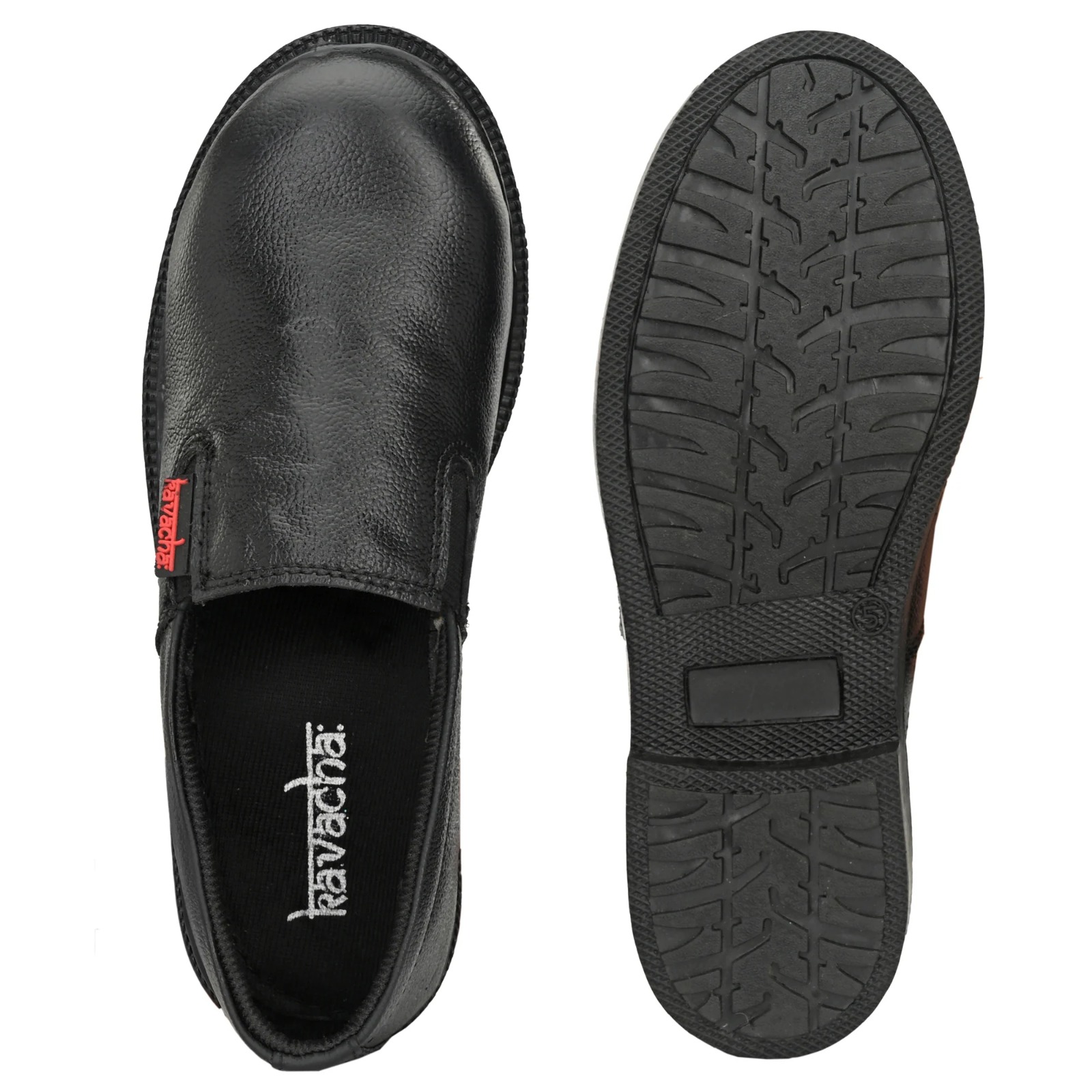 Kavacha Pure Leather Steel Toe, (Black) (S95) (SIZE 3) 5