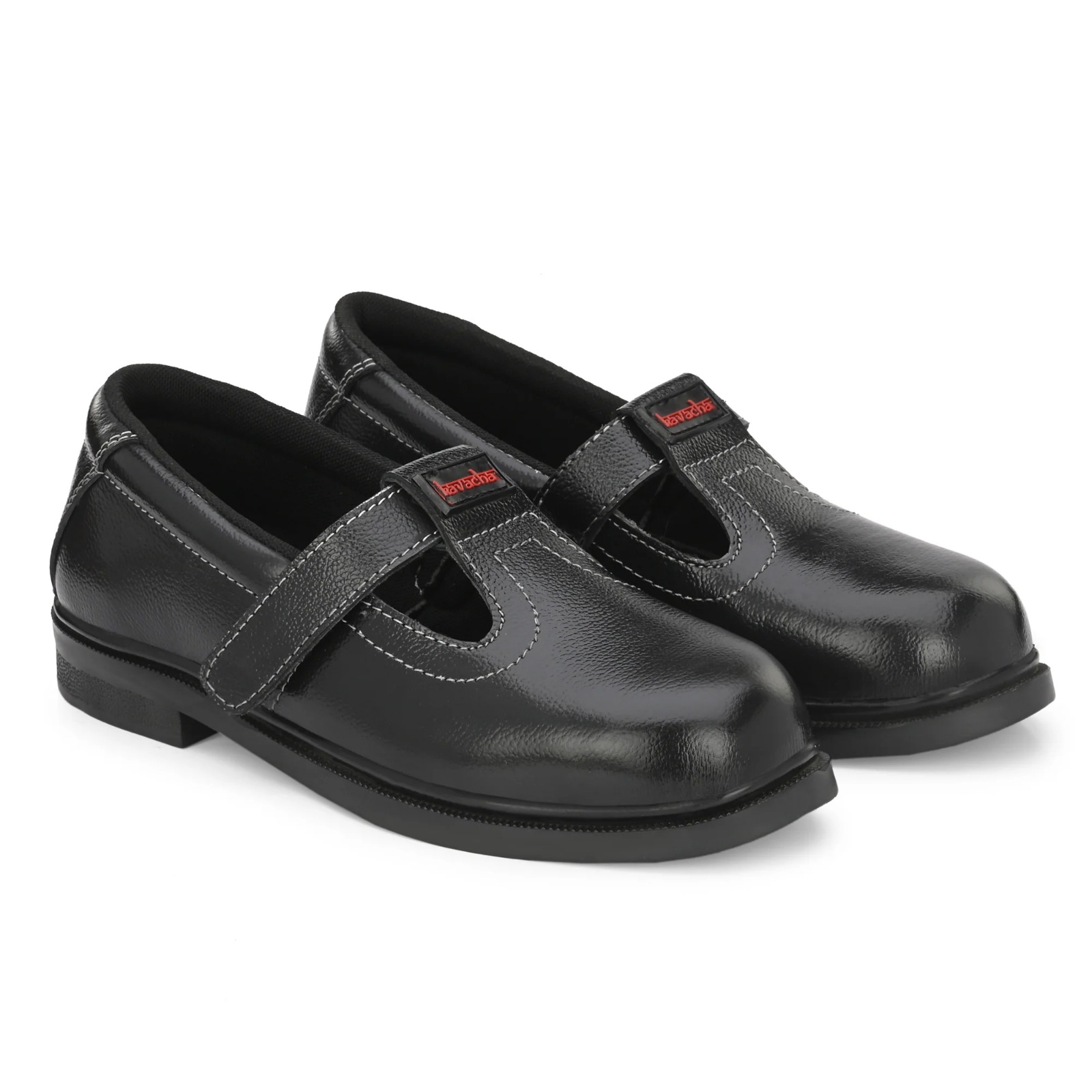 Kavacha Pure Leather Steel Toe Women's/ Ladies Safety Shoe (Black) (S132)(SIZE 3) 3
