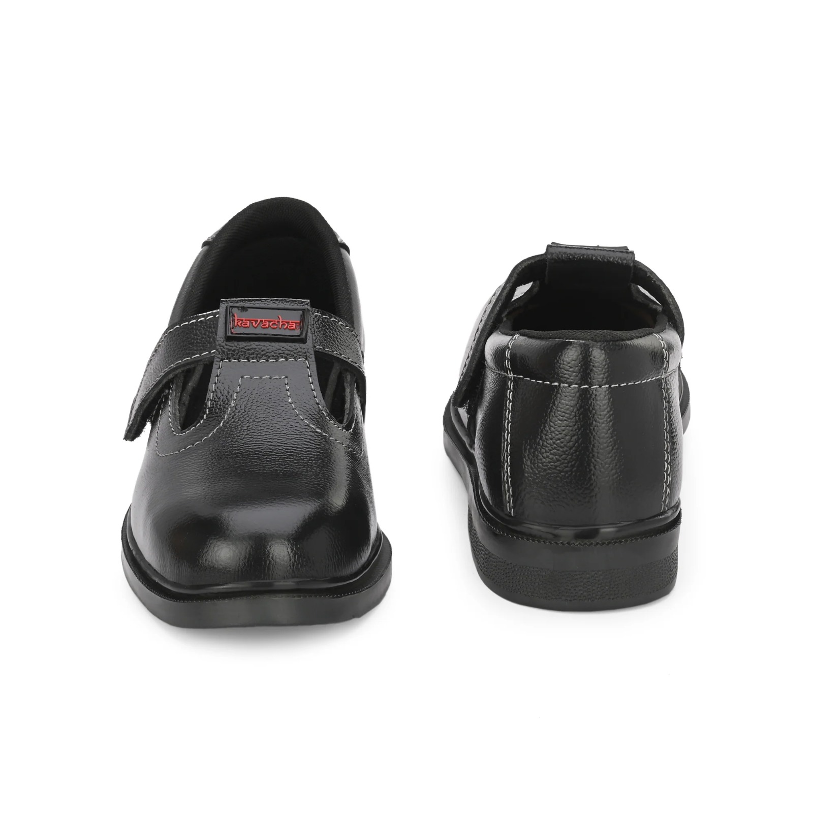 Kavacha Pure Leather Steel Toe Women's/ Ladies Safety Shoe (Black) (S132)(SIZE 6) 2