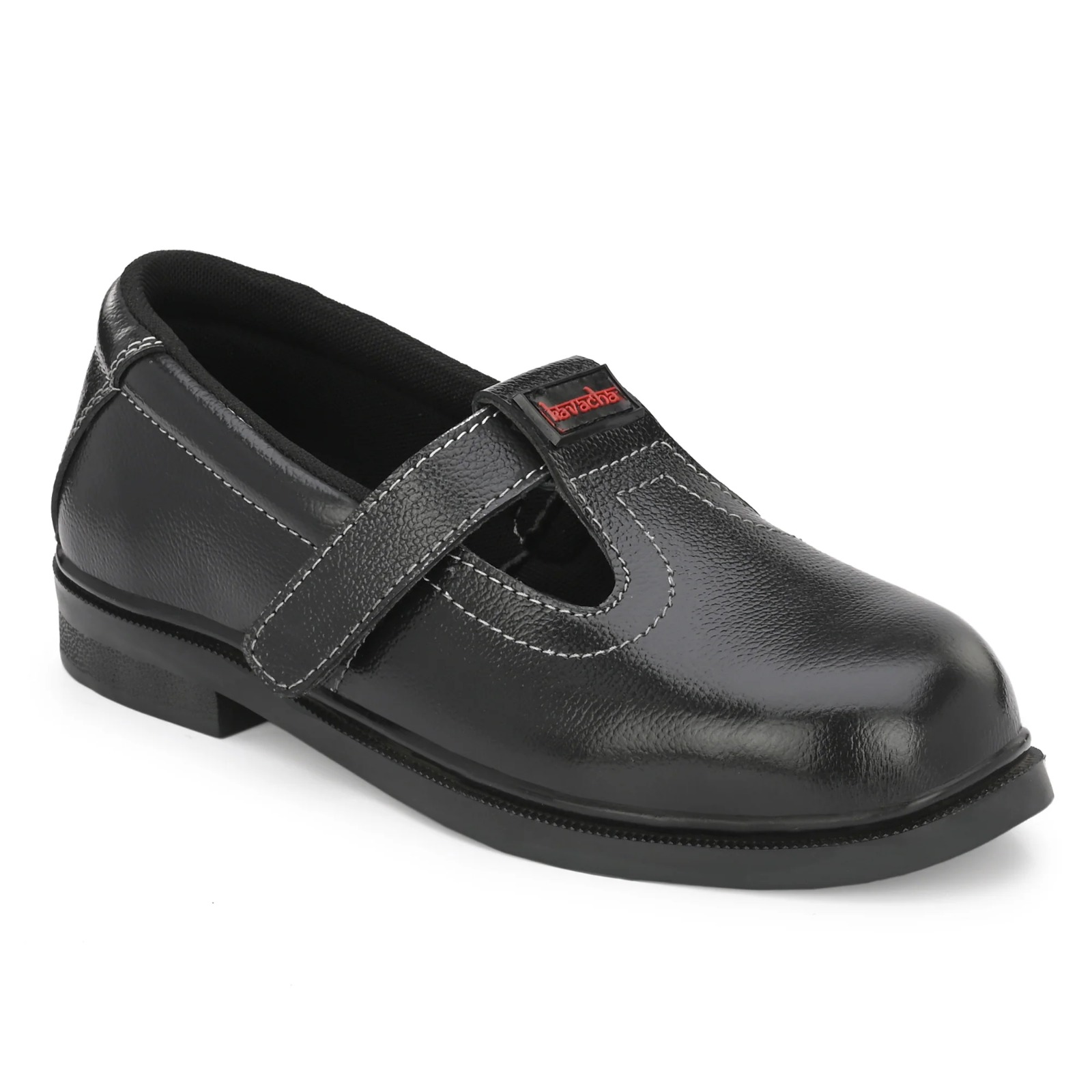 Kavacha Pure Leather Steel Toe Women's/ Ladies Safety Shoe (Black) (S132)(SIZE 5) 3