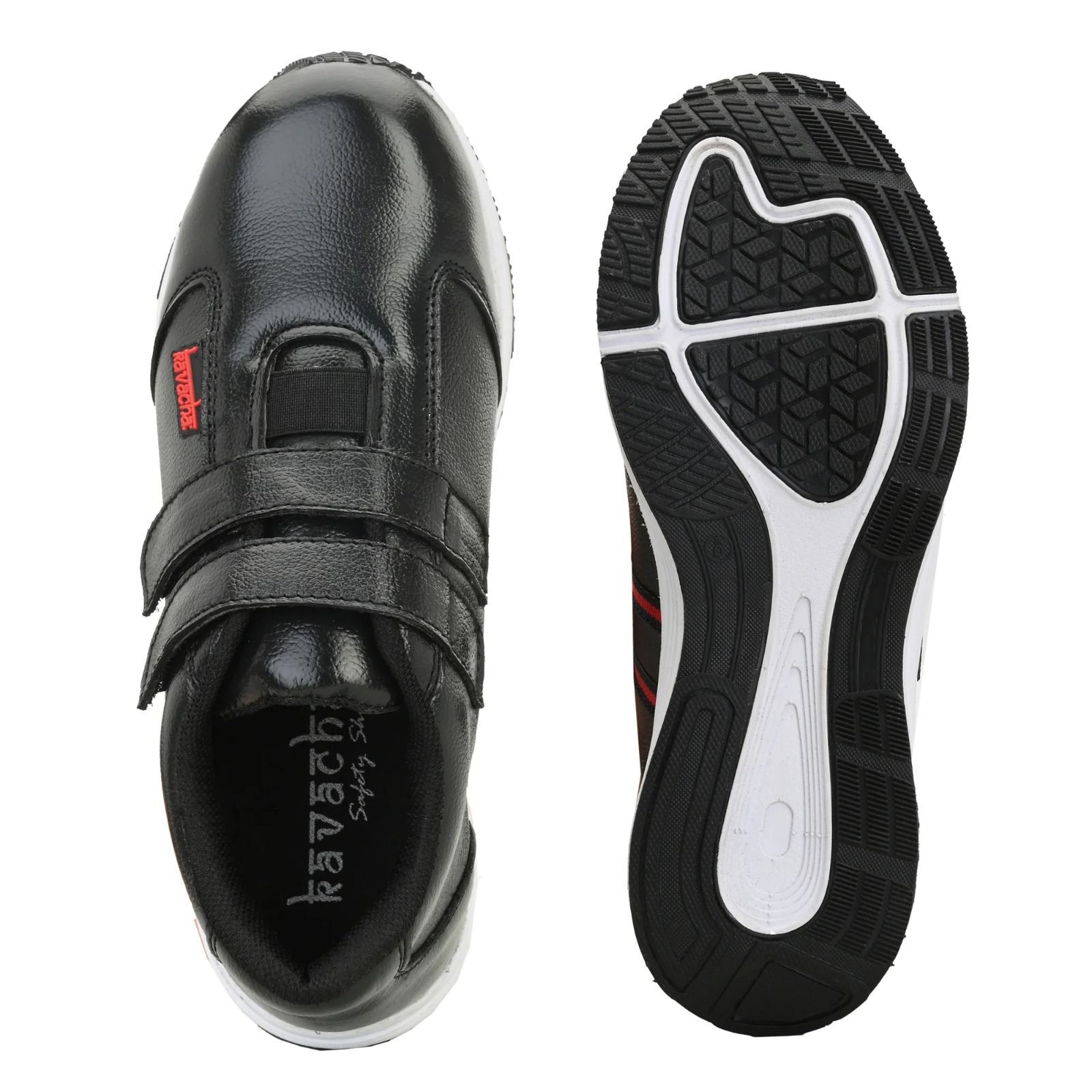 Kavacha Pure Leather Steel Toe Women's/ Ladies Safety Shoe (Black) (S134)(Size-3) 5