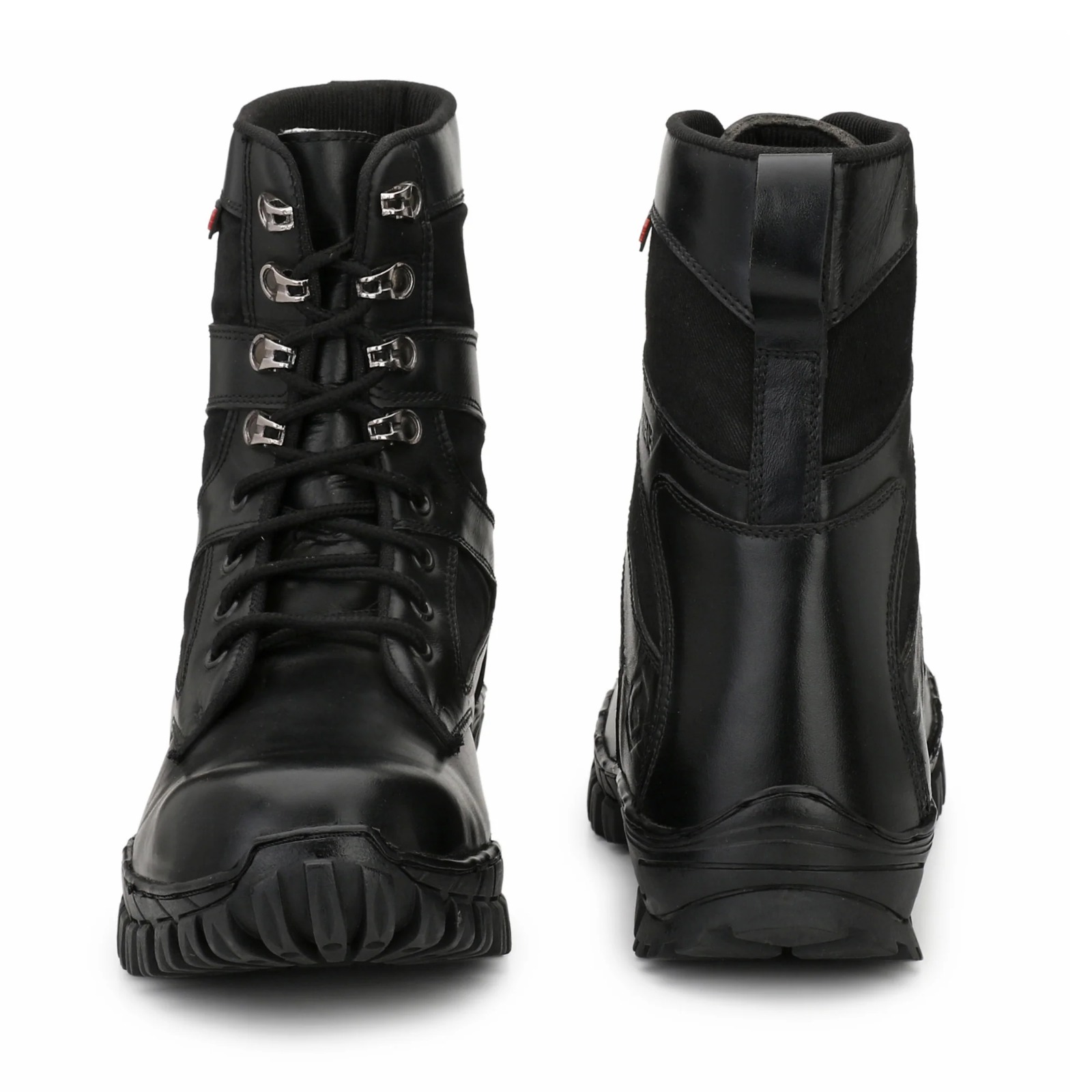 Kavacha Pure Leather Steel Toe Safety Shoe , Boots For Men (Black) (RN505)(size-6) 5