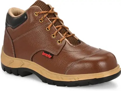Kavacha Steel Toe Leather Safety Shoe (Tan, S1) (S142)(Size-6) 5