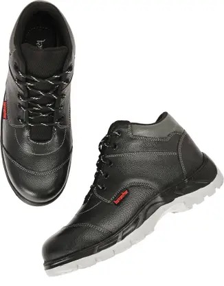Kavacha Steel Toe Leather Safety Shoe (S143) (Black, S1)(SIZE 6) 4