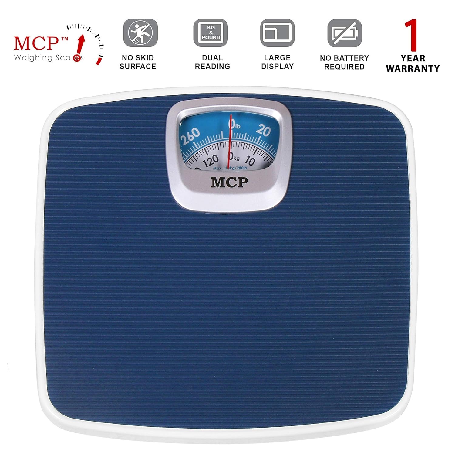 MCP Personal Weight Machine for body weight measures upto 130kg (Mechanical Weighing Machine) (mcp-mechanical-br2020) 2