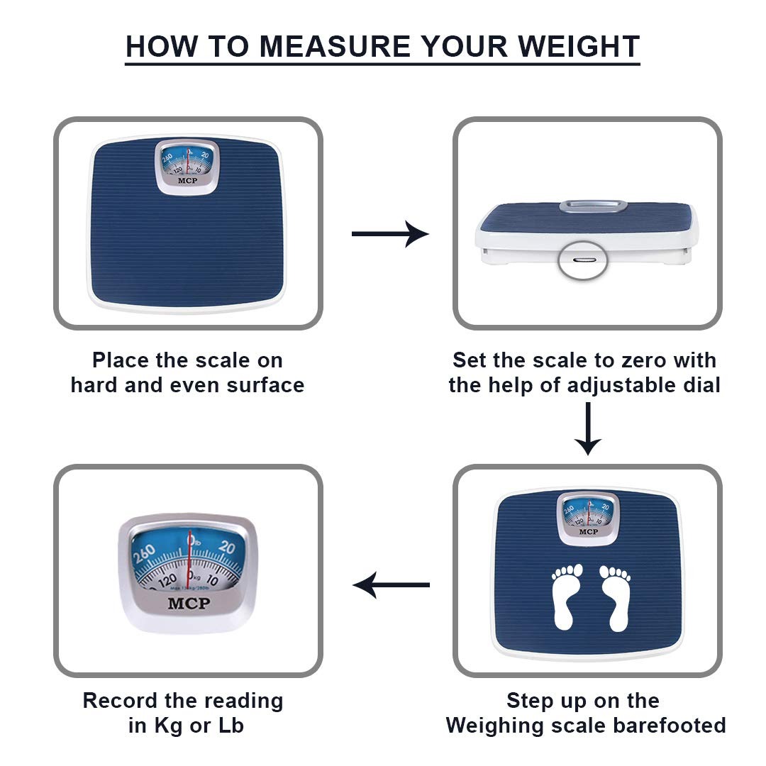 MCP Personal Weight Machine for body weight measures upto 130kg (Mechanical Weighing Machine) (mcp-mechanical-br2020) 3