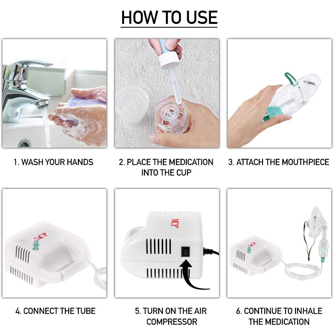 MCP Handy Air Compressor Nebulizer Machine for Adults & Child Cough, respiratory throat allergies (mcp handy nebulizer) 3
