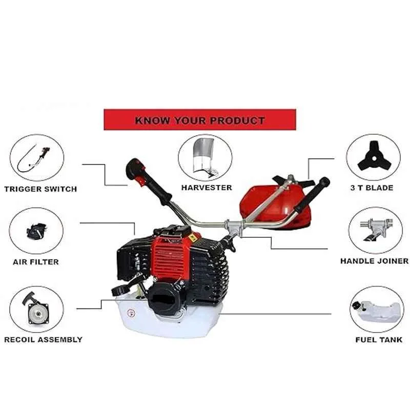 Greenleaf 4 Stroke 50CC Side Pack Brush Cutter Machine, BBC-4SP 3
