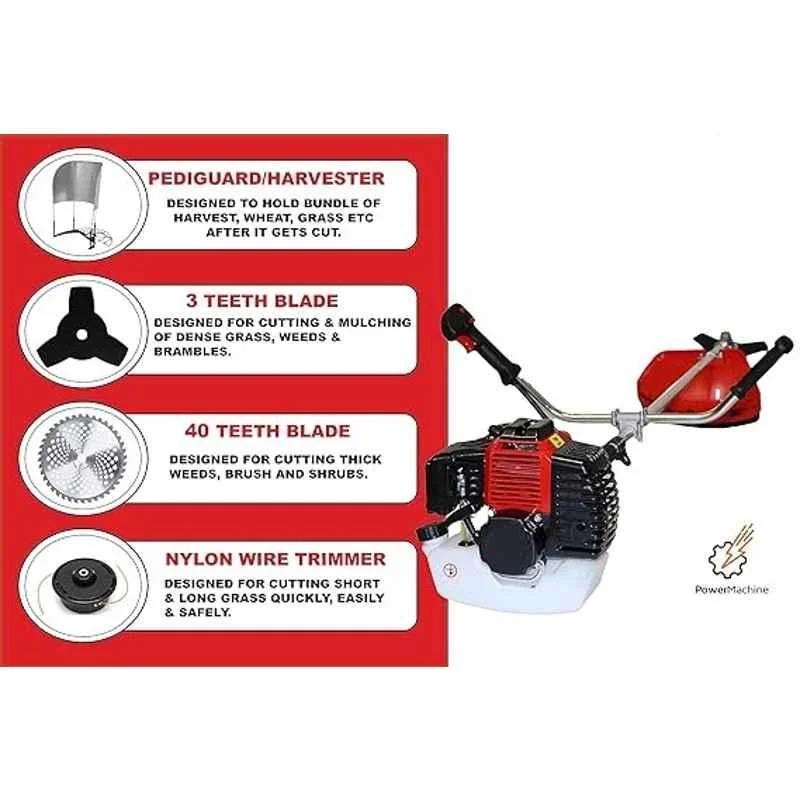 Greenleaf 4 Stroke 50CC Side Pack Brush Cutter Machine, BBC-4SP 4