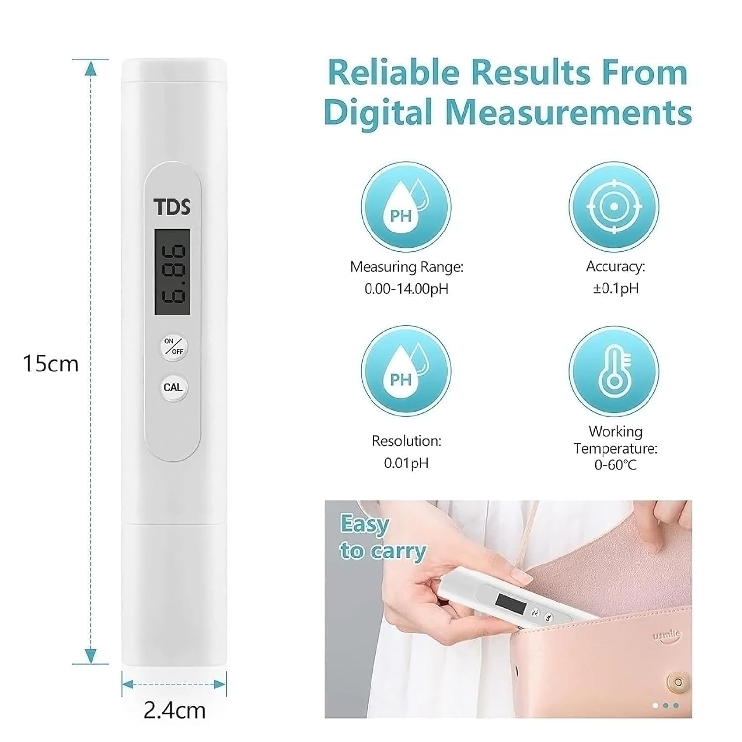 PAXMAX TDS Meter With Display For Testing Water Purity (ECmeter12) 3