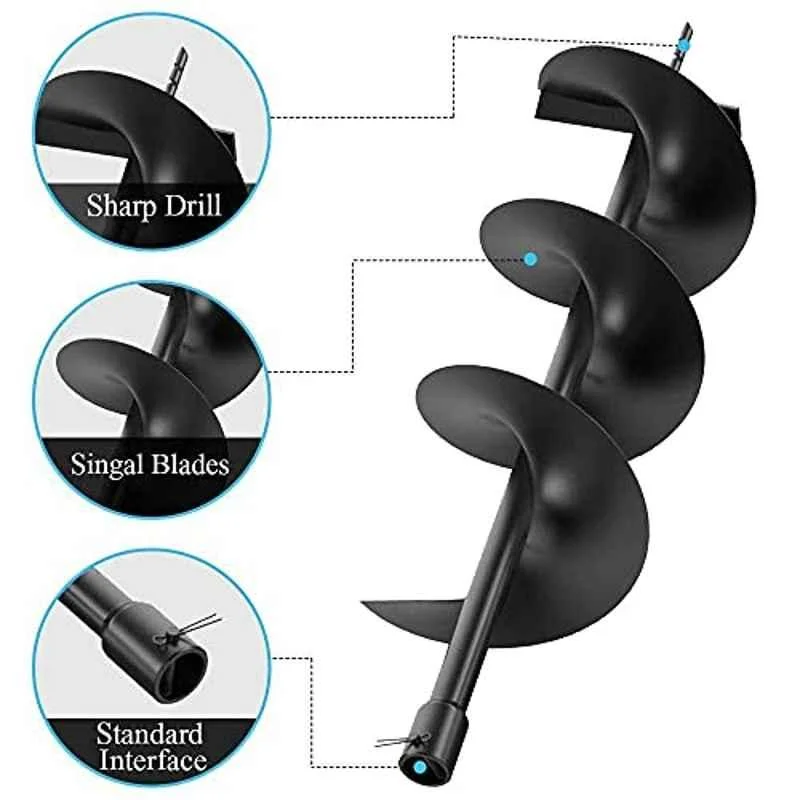 Greenleaf 12 inch Black Earth Auger Spiral Drill Bit (12 inch) 3
