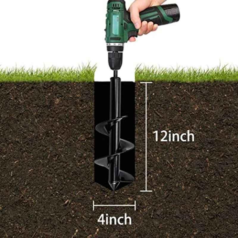 Greenleaf 12 inch Black Earth Auger Spiral Drill Bit (12 inch) 4