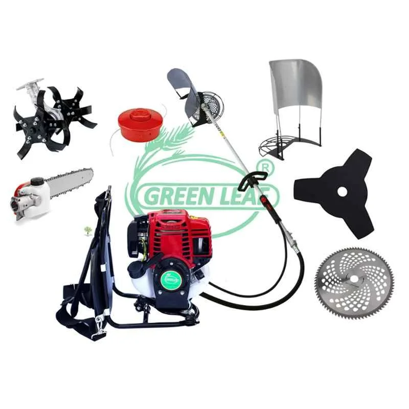 Greenleaf 2.5 HP 52CC 2 Stroke Petrol Engine Backpack Brush Cutter with Weeder/Tiller Chainsaw Paddy Guard and Blade Attachments (BP-GX-52TA) 3