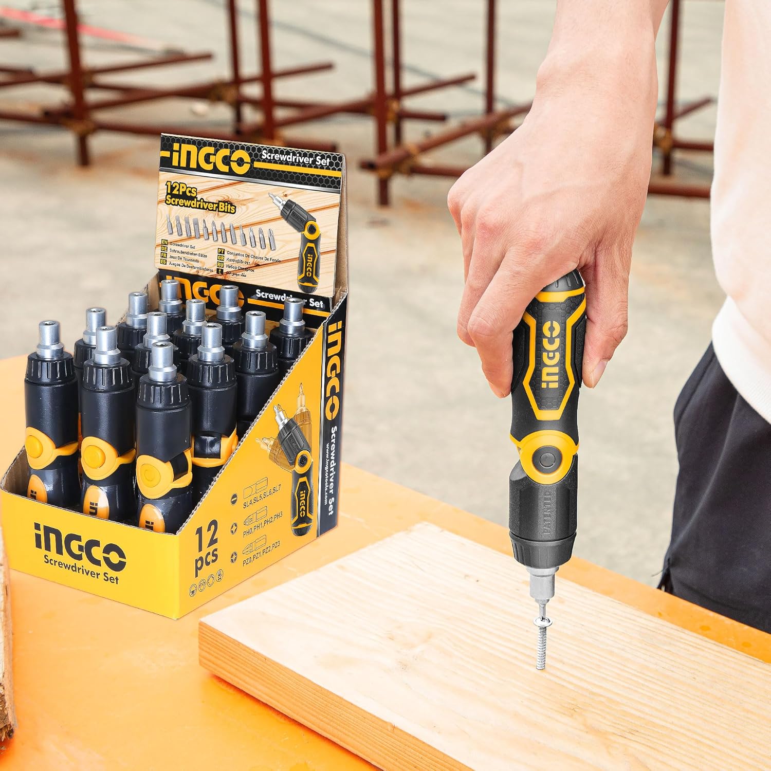 Ingco 13 IN 1 Ratchet Screwdriver set (1 Set) (AKISD1208) 4