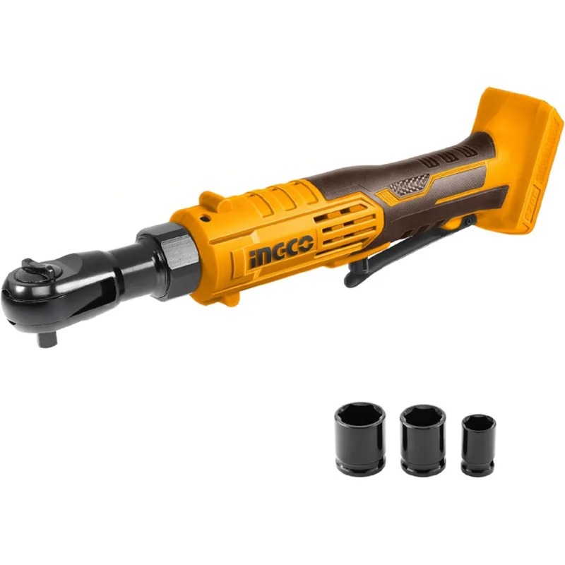 Ingco 3/8 Inch 20V Cordless Drive Ratchet With 3 Pcs Sockets, 250 RPM (CDRLI2060151) 2
