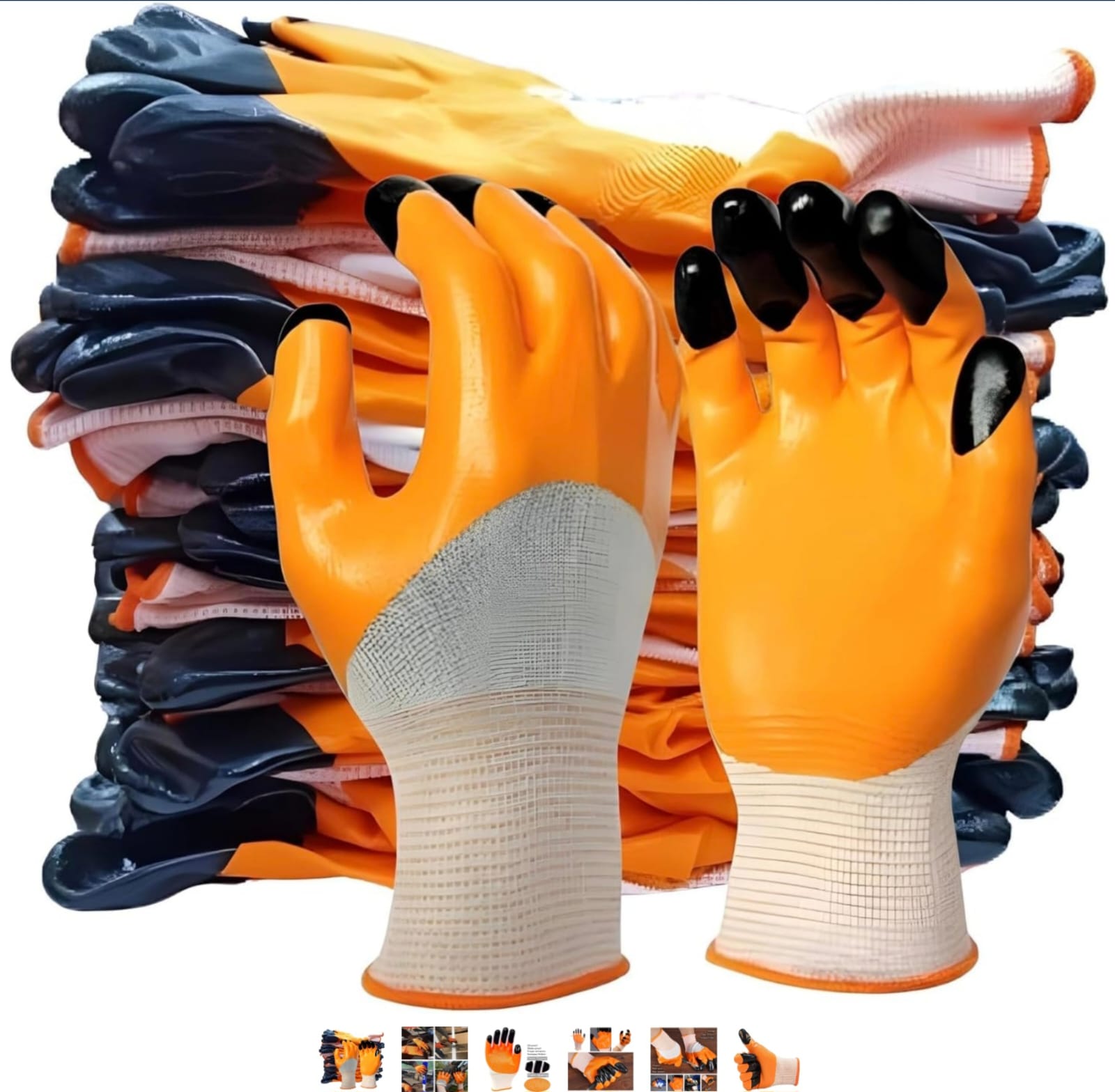 Generic Rubber Grade Wet and Dry Glove Nitrile Safety Gloves (Pack of 80) (Nitrile-80) 3