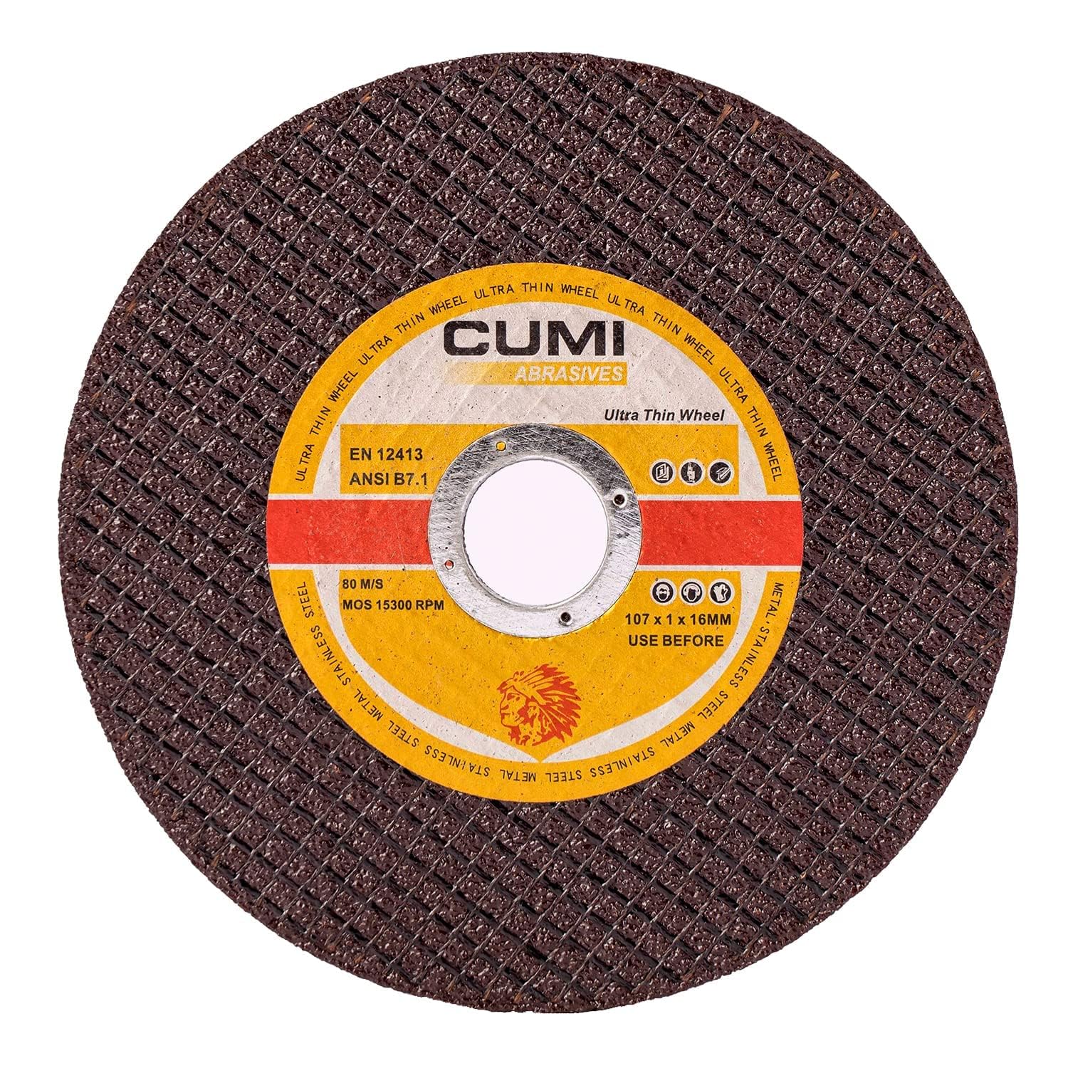 H9 CUMI Tezz INOX Ultra-Thin Cutting Wheel 107mm x 10mm x 16mm | High-Speed 15200 RPM (Pack of 100)(H9 CUMI Tezz INOX Ultra-Thin Cutting Wheel 107mm x 1mm x 16mm | High-Speed 15200 RPM ) 3