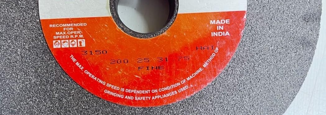 H9 CUMI 8 Inch Bench Grinding Wheel - FINE/Carborundum Black 200.00 X 25.00 X 31.75 For| Grinding (Cumi-Alluminiumoxide-200x25x31-fine-1pc) 2