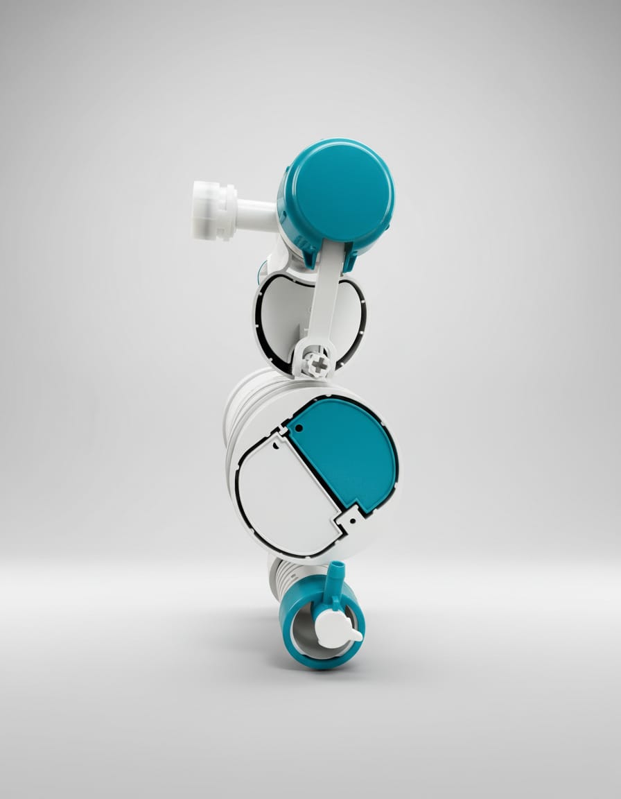One PC Toilet Seat Inlet Valve & Outlet Valve Comp(Diksha) 2