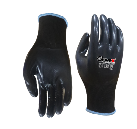 Nitrile Fully Coated Gloves(GX-1002-NFC-B) (pack of 600 prs) 3